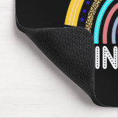 Principal Boho Rainbow Leopard Back To School Prin マウスパッド (コーナー)