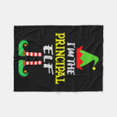 Principal Elf Matching Family Group Christmas  フリースブランケット (正面(横))