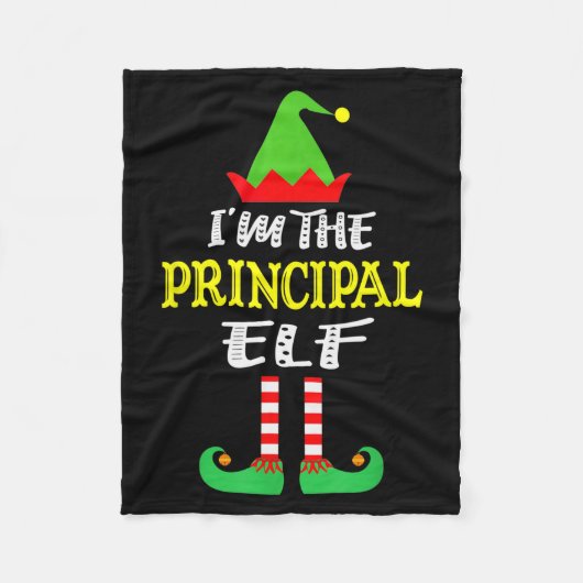 Principal Elf Matching Family Group Christmas  フリースブランケット (正面)