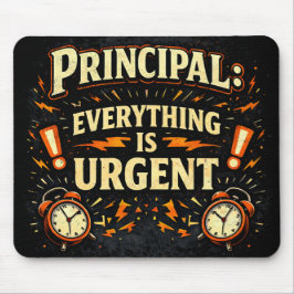 Principal: Everything Is Urgent | Funny Admin Gift マウスパッド