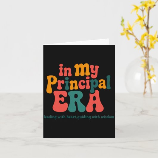 Principal In My Principal Era Back To School  カード (黄色い花)