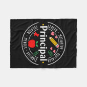 Principal Leader Motivator First Day Back To Schoo フリースブランケット (正面(横))