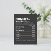 Principal Nutrition Facts Funny シーズンポストカード (スタンド正面)
