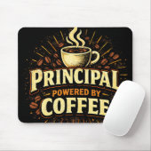 Principal Powered by Coffee | Funny Admin Gift マウスパッド (マウス)