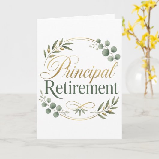 Principal Retirement Gift カード (黄色い花)