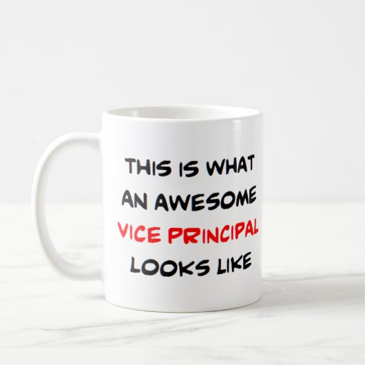 principal vice, awesome コーヒーマグカップ (左)