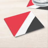 Principality of Sealand Flag スクエアペーパーコースター (アングル)