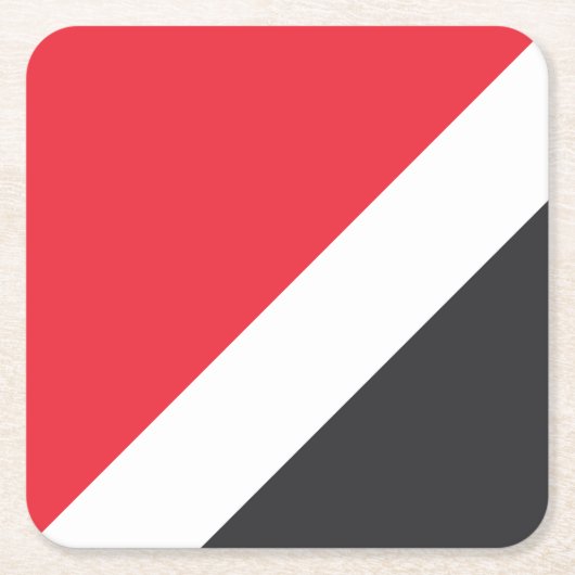 Principality of Sealand Flag スクエアペーパーコースター (正面)