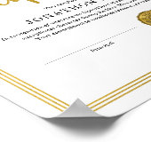 Principal's Award Certificate ポスター (角)