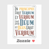 Principio Erat Verbum Latin Bible Verververseで シール (シート)