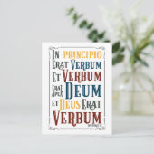 Principio Erat Verbum Latin Bible Verververseで ポストカード (スタンド正面)