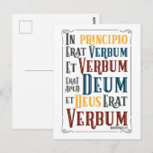 Principio Erat Verbum Latin Bible Verververseで ポストカード (正面/裏面)