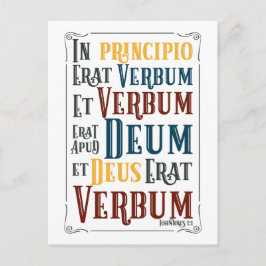 Principio Erat Verbum Latin Bible Verververseで ポストカード