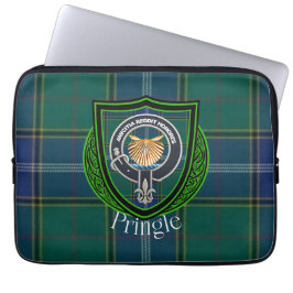 Pringle Scottish Clan Tartan and Crest  ラップトップスリーブ