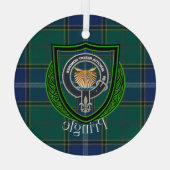 Pringle Scottish Clan Tartan & Crest ガラスオーナメント (裏面)