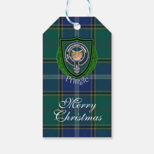 Pringle Scottish Clan Tartan & Crest ギフトタグ (正面)
