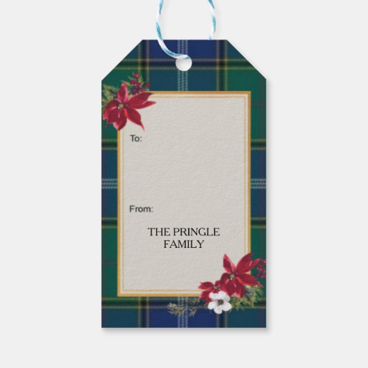 Pringle Scottish Clan Tartan & Crest ギフトタグ (裏面)