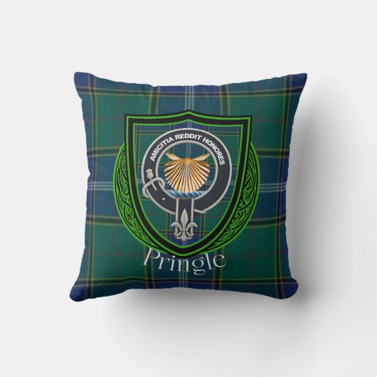 Pringle Scottish Clan Tartan & Crest クッション (裏面)