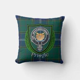 Pringle Scottish Clan Tartan & Crest クッション