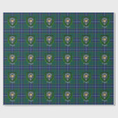 Pringle Scottish Clan Tartan & Crest ラッピングペーパー (フラット)