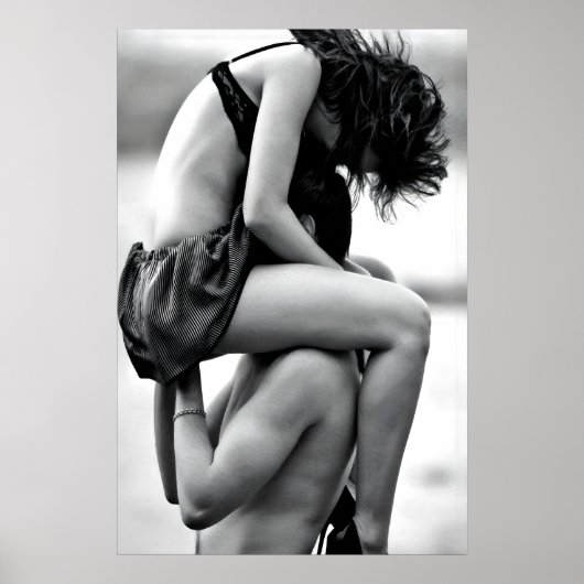 print, couple print, wall art, black and white ポスター (正面)