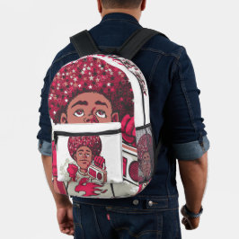 Print Cut Sew Backpack YOUTH Power Afro & Boombox プリントバックパック
