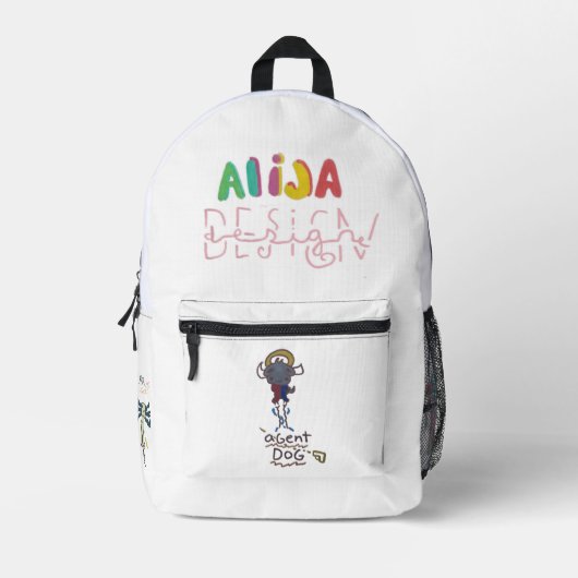 Print Cut Sew Bag alija design by jorge プリントバックパック (正面)