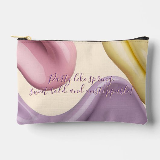 Print cut sew bag in stylish graphic アクセサリーポーチ (正面)