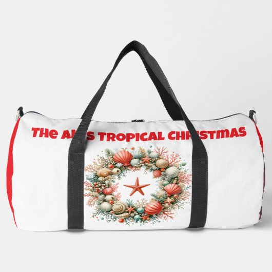 Print Cut Sew Bag- Personalized Tropical Xmas Bag ダッフルバッグ (正面)