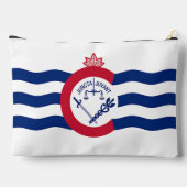 Print Cut Sew Bag with flag of Cincinnati, USA アクセサリーポーチ (裏面)