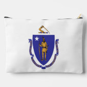 Print Cut Sew Bag with flag of Massachusetts, USA アクセサリーポーチ (裏面)