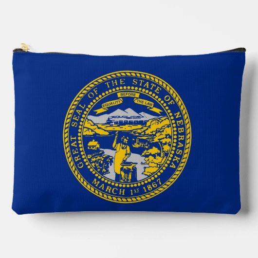 Print Cut Sew Bag with flag of Nebraska, USA アクセサリーポーチ (正面)