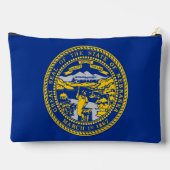 Print Cut Sew Bag with flag of Nebraska, USA アクセサリーポーチ (裏面)