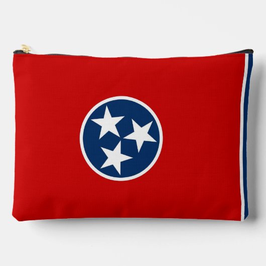 Print Cut Sew Bag with flag of Tennessee, USA アクセサリーポーチ (正面)