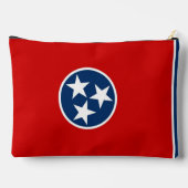 Print Cut Sew Bag with flag of Tennessee, USA アクセサリーポーチ (裏面)