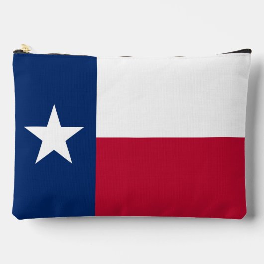 Print Cut Sew Bag with flag of Texas, USA アクセサリーポーチ (正面)
