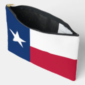 Print Cut Sew Bag with flag of Texas, USA アクセサリーポーチ (見開き)