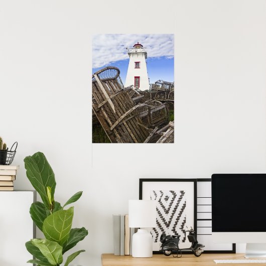 Print - North Rustico Light, PEI, Canada ポスター (ホームオフィス)