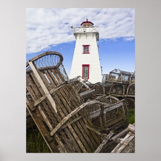 Print - North Rustico Light, PEI, Canada ポスター (正面)