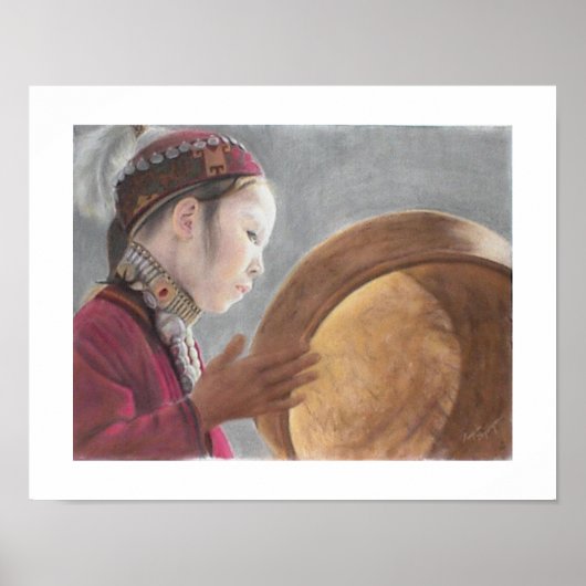 Print of my Pastel of Afghani Girl ポスター (正面)