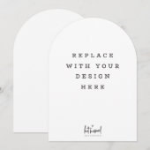 PRINT ORDER 7 x 5 inch card Dicut arch edge 招待状 (正面/裏面)