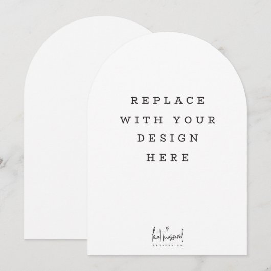 PRINT ORDER 7 x 5 inch card Dicut arch edge 招待状 (正面/裏面)