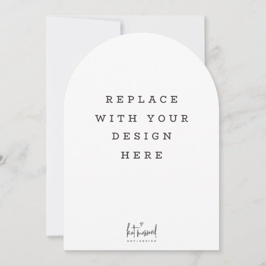 PRINT ORDER 7 x 5 inch card Dicut arch edge 招待状 (正面)