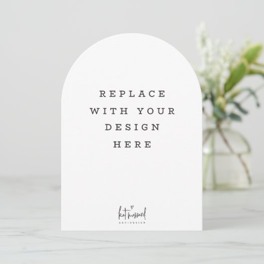 PRINT ORDER 7 x 5 inch card Dicut arch edge 招待状 (スタンド正面)