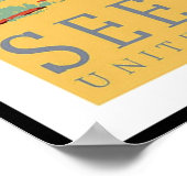 Print Retro Vintage Image Travel America ポスター (角)