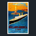 Print Retro Vintage Image Travel Holland - America ポスター<br><div class="desc">Print Retro Vintage Image Travel Holland - America Line</div>