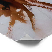 Print,Romantic Woman with Flowers – Soft Pink Impr ポスター (角)