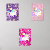 Print Set  Pink & White Stripe Unicorn  (正面)