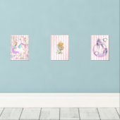 Print Set  Pink & White Stripe Unicorn Angel (ウッドフロア)