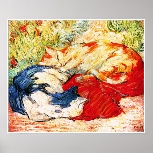 Print: Two Cats ポスター